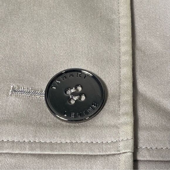 Tahari Arthur S. Levine Beige Peplum Career Blazer Coat Women's Size 6 - Picture 7 of 16